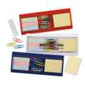 Sticky Pad, Ruler & Paper Clip Set